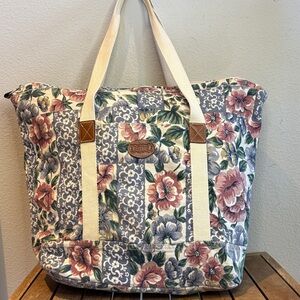 Gitano vintage 1980s Floral Canvas Tote Bag
